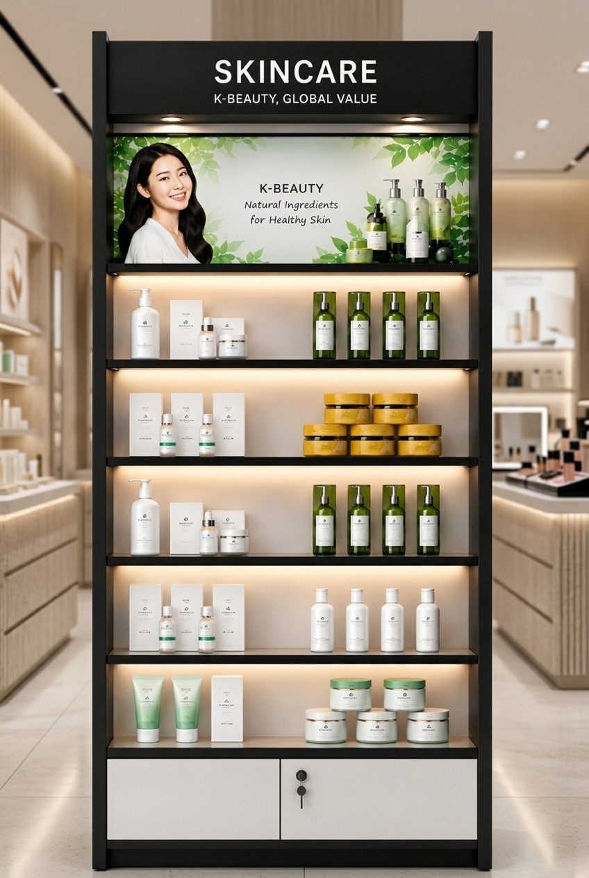 K-Beauty 4FT modular retail fixture